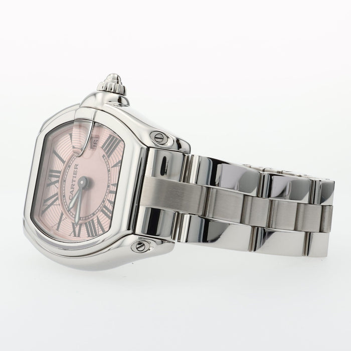 Cartier Roadster Small Pink Dial Quartz Stainless Steel W62017V3 2675