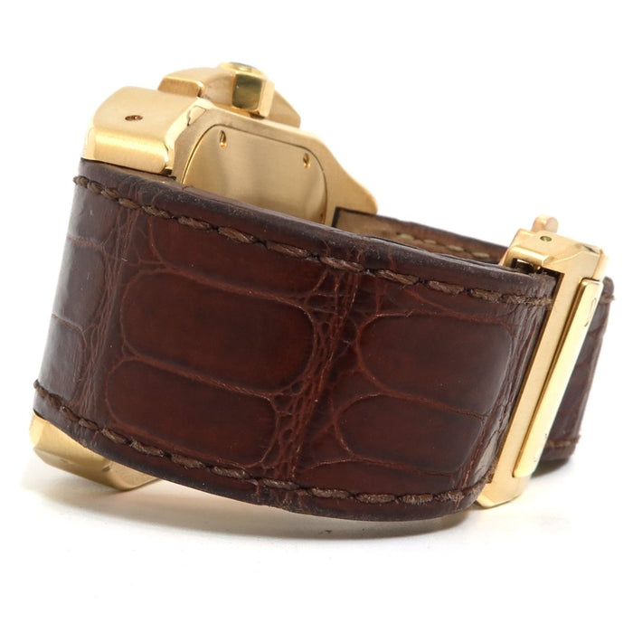 Cartier Santos 100 Chronograph Solid 18k Yellow Gold Automatic W20096Y1 2741