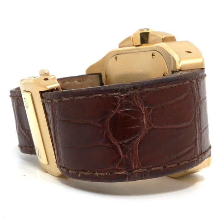Cartier Santos 100 Chronograph Solid 18k Yellow Gold Automatic W20096Y1 2741
