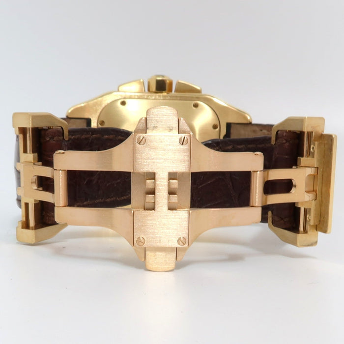 Cartier Santos 100 Chronograph Solid 18k Yellow Gold Automatic W20096Y1 2741