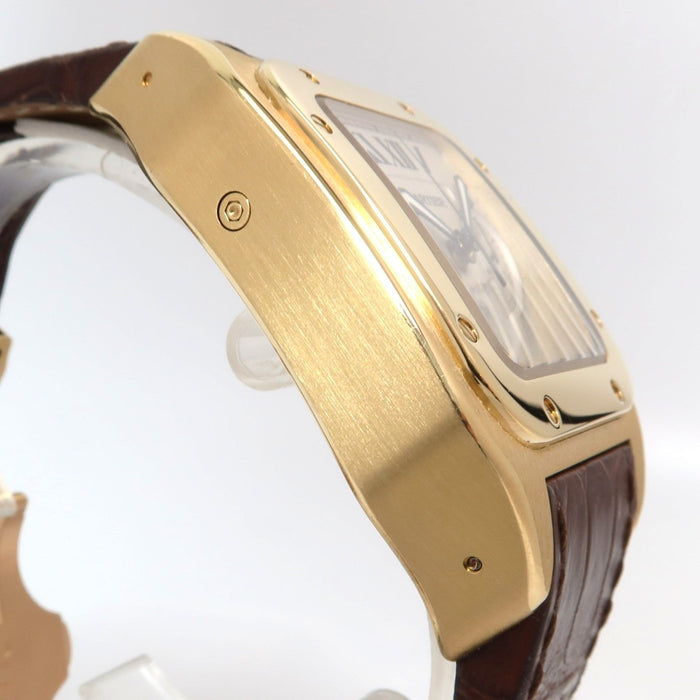 Cartier Santos 100 Chronograph Solid 18k Yellow Gold Automatic W20096Y1 2741