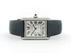 Cartier Tank Must Factory Diamond Bezel Large Silver Dial Quartz W4TA0030 4323