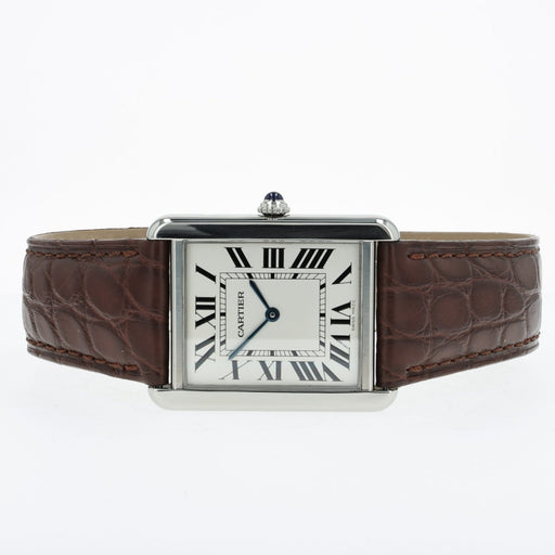 Cartier Tank Solo Quartz Large Silver Dial Stainless Steel W1018355 2715