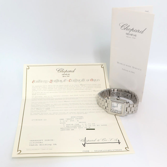 Chopard Happy Sport Diamonds Stainless Steel White Dial Quartz 27/8349-23