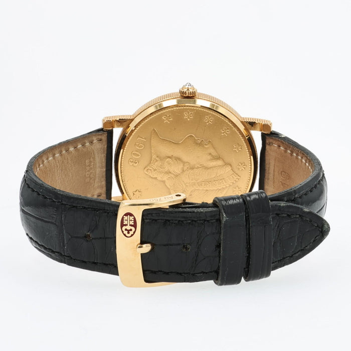 Corum 36mm 18kt Yellow Gold 20 Dollar Coin Eagle-liberty automatic 293.645.56