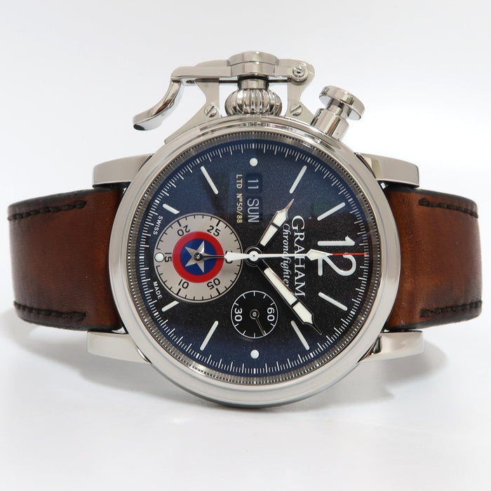 Graham Chronofighter Vintage America Black Dial Automatic 44MM Steel 2CVAS.B14A