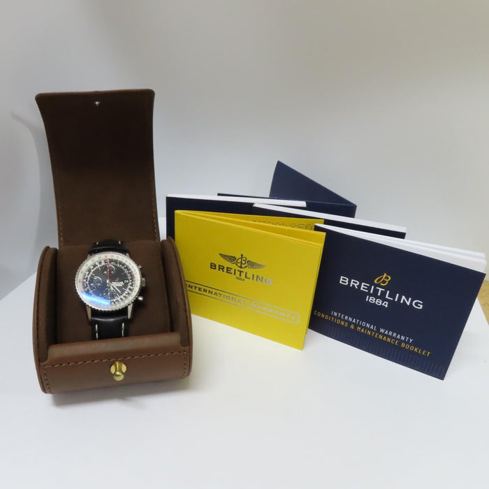 Breitling Navitimer Heritage Chronograph Black Dial Stainless Steel A13324