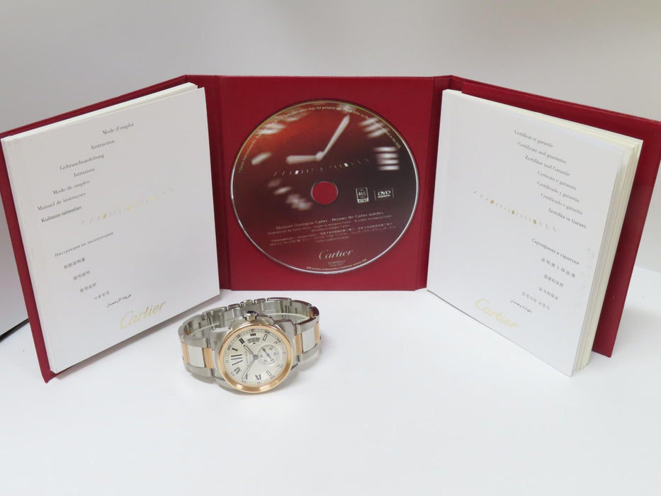 Cartier Calibre De Cartier Silver Dial Rose Gold & Stainless Steel W7100036