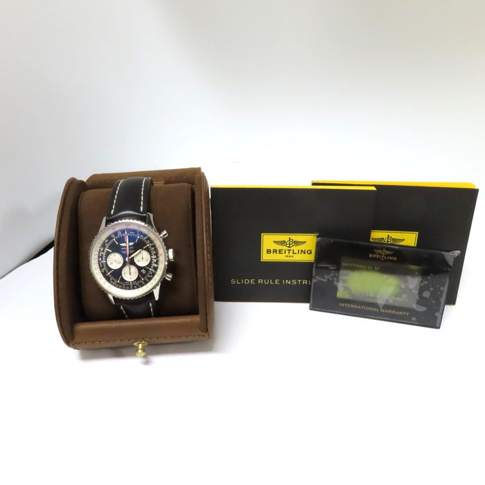 Breitling Navitimer 1 Chronograph 46mm Black Dial Stainless Steel AB0127