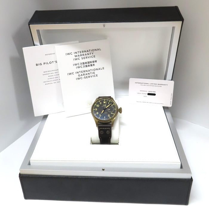 IWC Big Pilot Brown Dial Bronze Automatic 46MM Leather Strap IW501005