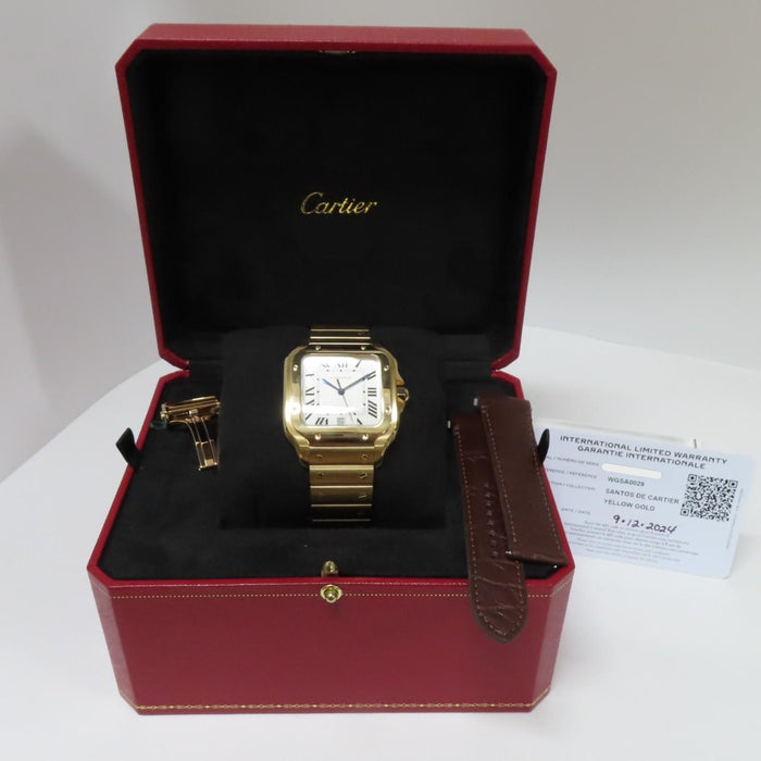 Cartier Santos XL Automatic Solid 18kt Yellow Gold WGSA0029 4070