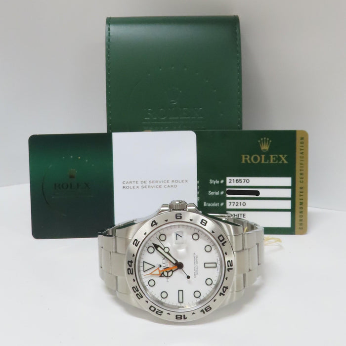 Rolex Explorer II White Polar Dial Automatic 42MM Stainless Steel 216570