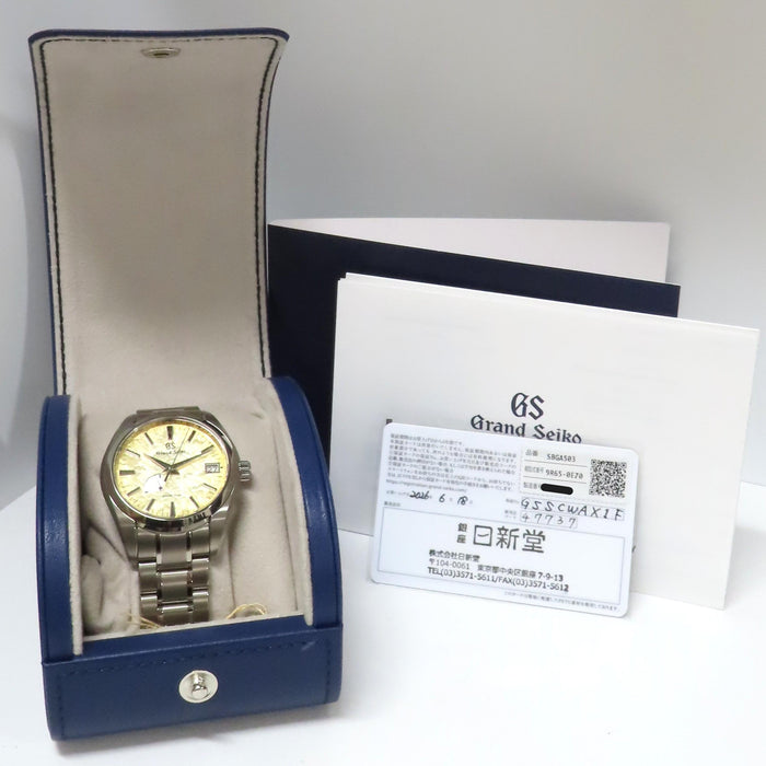 Grand Seiko Heritage Collection TI Ginza Spring Drive Gold Dial 41MM SBGA503