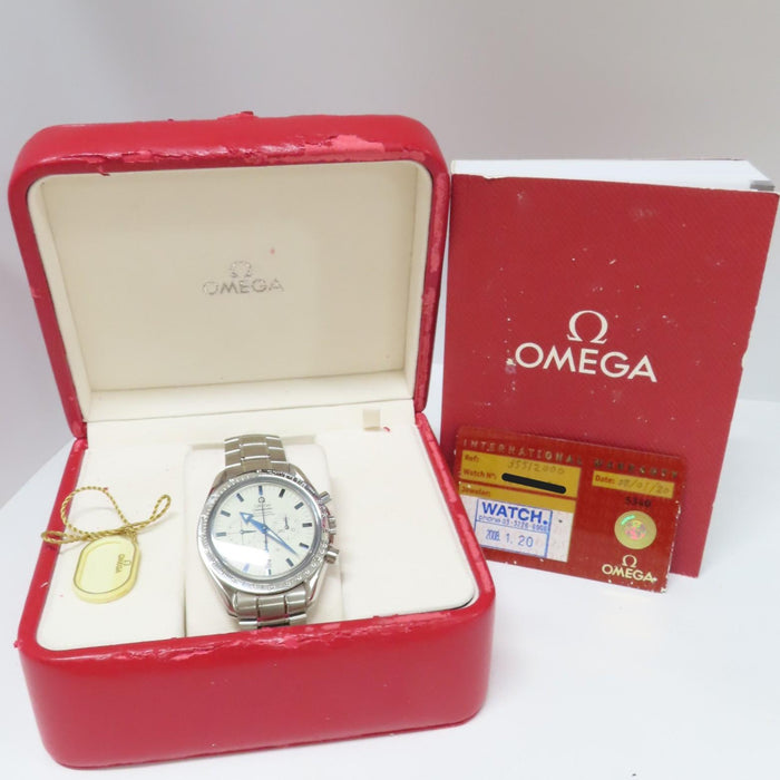 Omega Speedmaster White Dial Broad Arrow Chronograph 42MM 3551.20