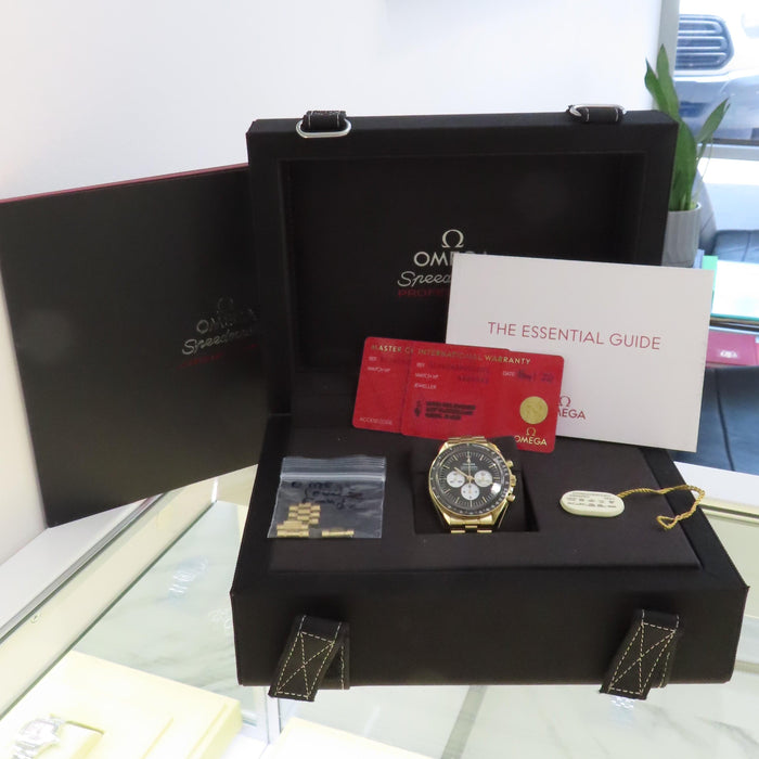 Omega Speedmaster Moonwatch Solid 18k Yellow Gold Manual 310.60.42.50.01.002