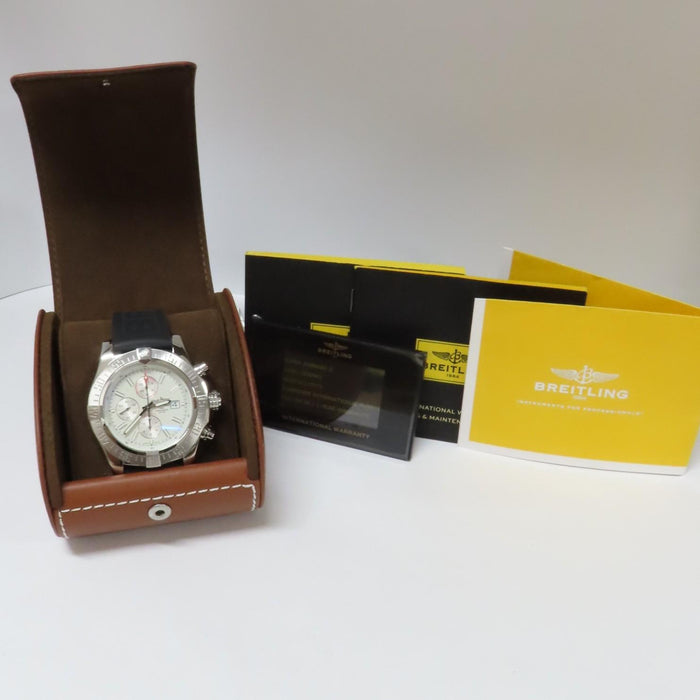 Breitling Super Avenger II White Dial 48mm Stainless Steel  A13371