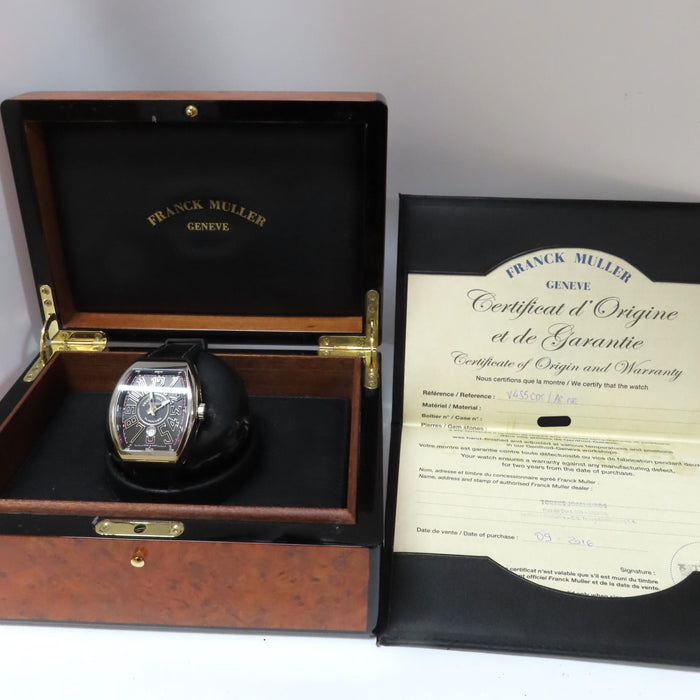 Franck Muller Vanguard Automatic Black Dial Stainless Steel V 45 SC DT