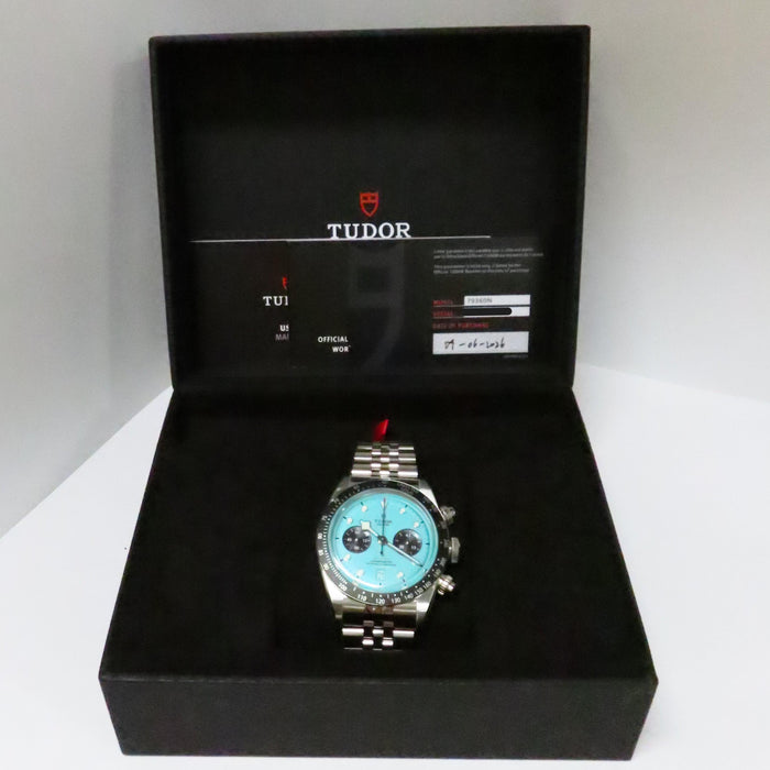 Tudor Black Bay Blue Dial Flamingo Chronograph 79360N
