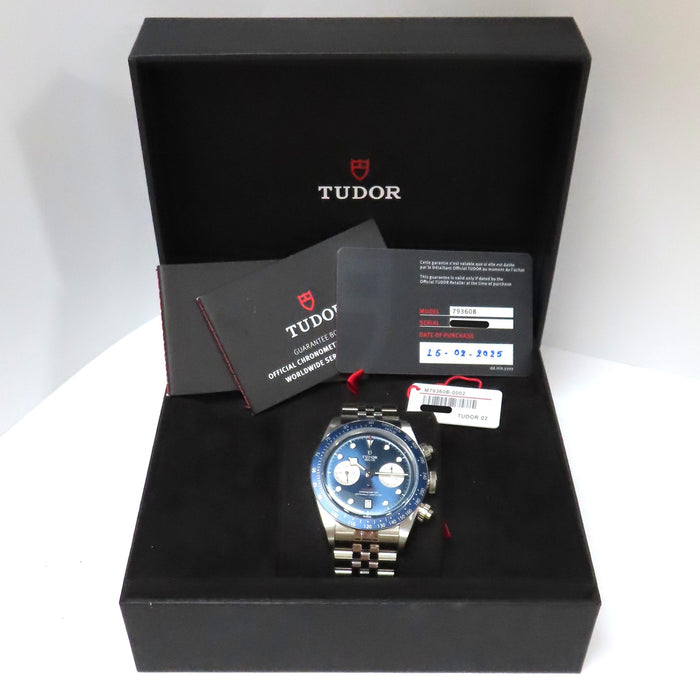 Tudor Black Bay Blue Dial Chronograph Jubilee Bracelet 79360B