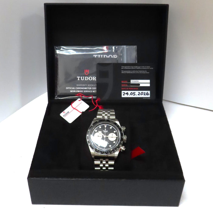 Tudor Black Bay Chronograph White Dial Reverse Panda Stainless Steel 79360N