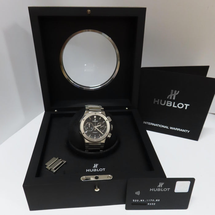 Hublot Classic Fusion Chronograph 45mm Steel Black Dial  520.NX.1170.NX