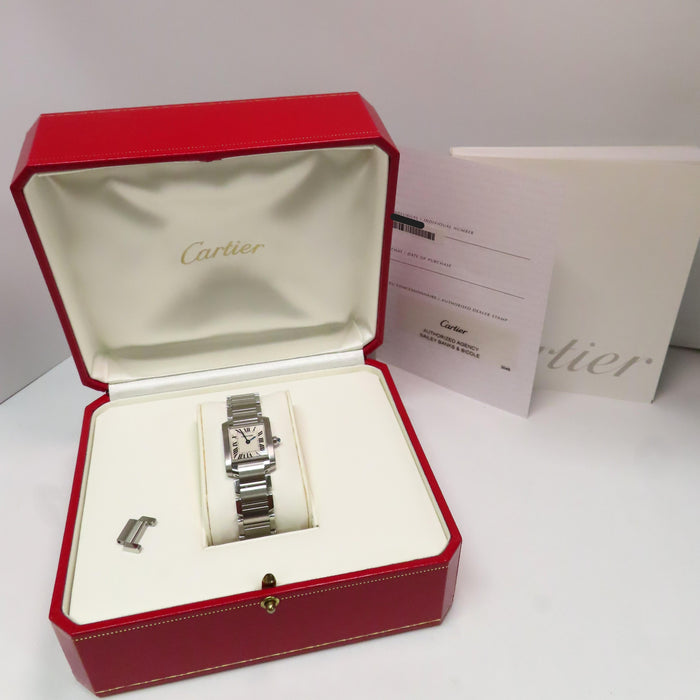 Cartier Tank Francaise Ladies Small Quartz Stainless Steel W51008Q3 2384