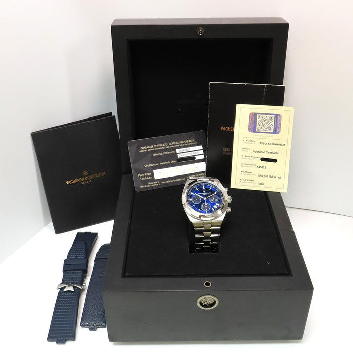 Vacheron Constantin Overseas Blue Dial Chronograph Steel 5500V/110A-B148