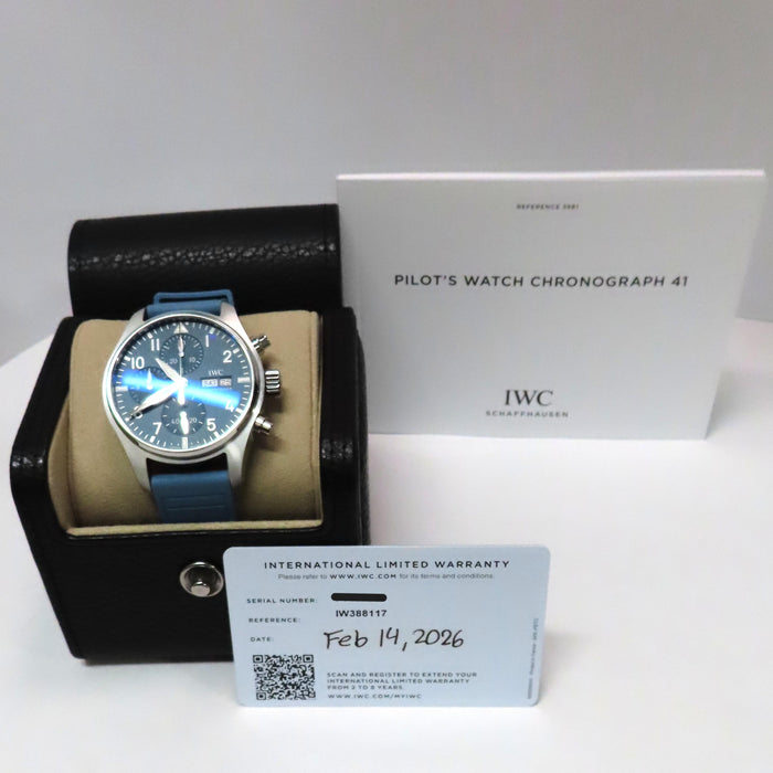IWC Pilot's Chronograph Blue Dial Chronograph Stainless Steel IW388117