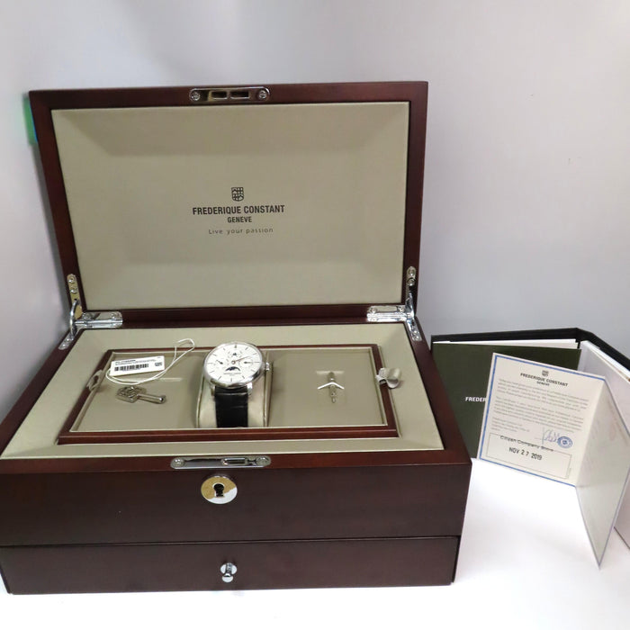 Frederique Constant Slimline Perpetual Calendar Silver Dial Steel  FC-775S4S6