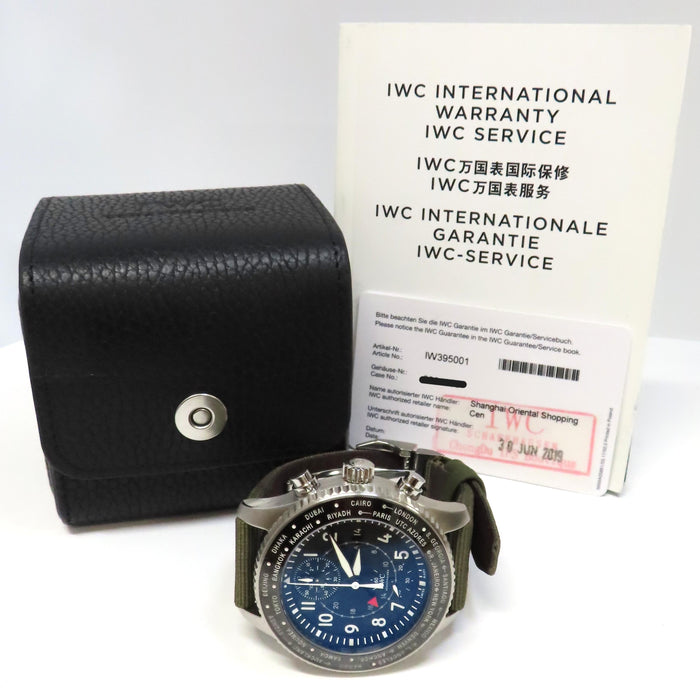 IWC Pilot Timezoner Black Dial Chronograph IW395001