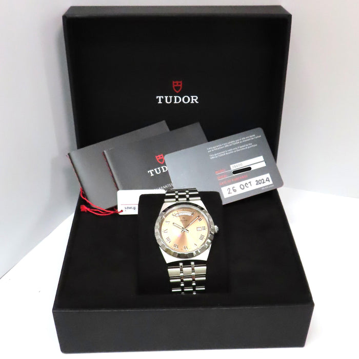 Tudor Royal Salmon Dial Stainless Steel Day/Date 41mm Automatic 28600