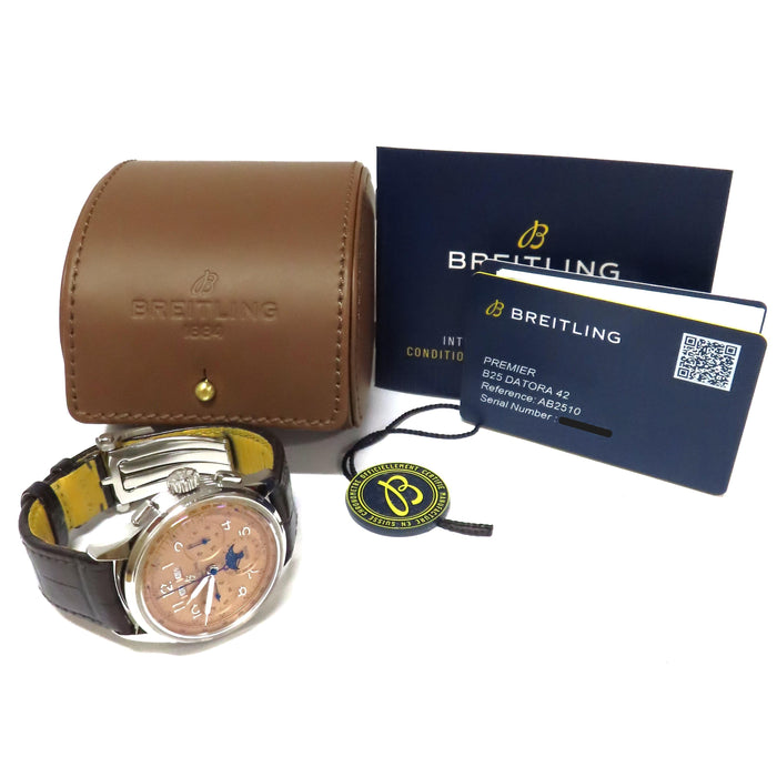 Breitling Premier B25 Datora 42 Annual Calendar Moonphase Copper Dial AB2510