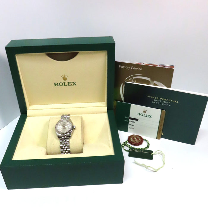 Rolex Datejust 26 Silver Dial Jubilee Stainless Steel 179174
