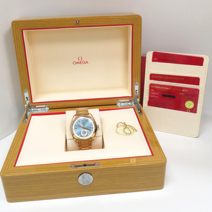 Omega Seamaster Aqua Terra Blue Dial 18kt Rose Gold 220.50.41.21.03.001