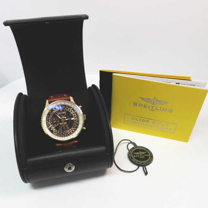 Breitling Navitimer Montbrilliant Black Dial Solid 18kt Rose Gold 43MM H21330