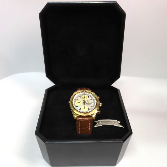 Breitling Chronomat 39m Factory Mother of Pearl Dial Chronograph K13352