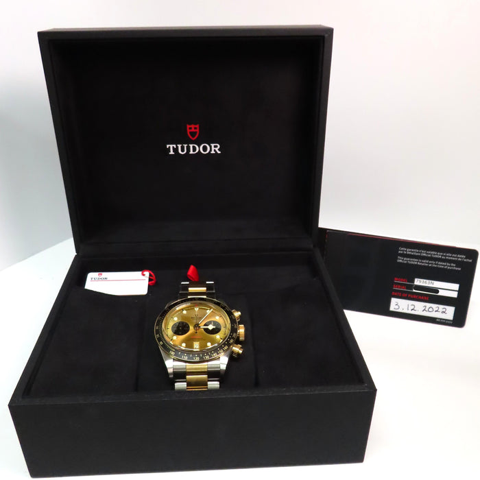 Tudor Black Bay Chronograph Black Dial 18k Yellow Gold & Stainless Steel 79363N