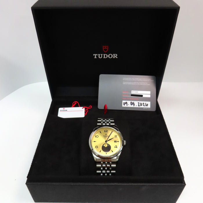 Tudor 1926 Luna Moonphase 39mm Champagne Dial Stainless Steel 91560