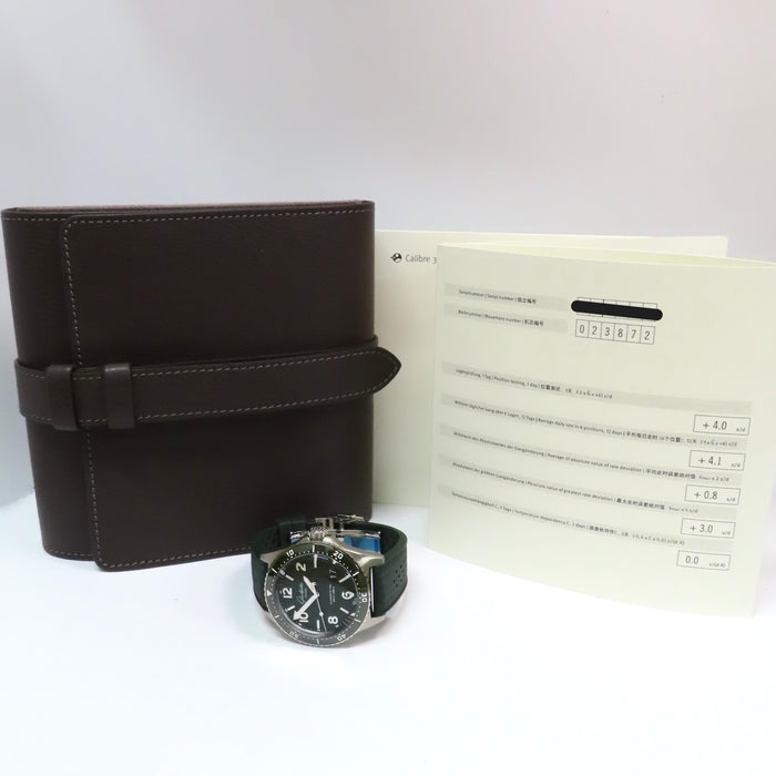 Glashutte SeaQ Panorama Date Green Stainless Steel 1-36-13-07-83-34