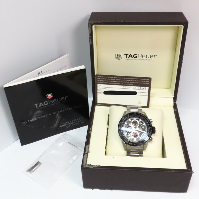 Tag Heuer Carrera Calibre Heuer 01 Skeleton Dial Stainless Steel CAR2A1W