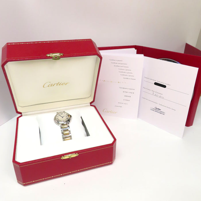 Cartier Ballon Bleu Small Yellow Gold & Stainless Steel 28MM W69007Z3 3009