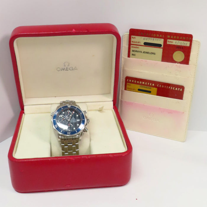 Omega Seamaster Chronograph Blue Dial Stainless Steel Automatic 2599.80