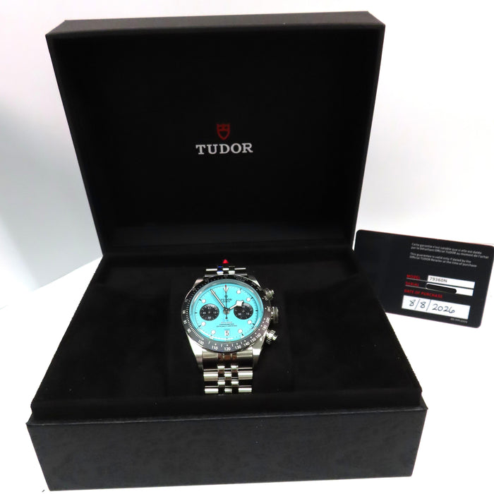 Tudor Black Bay Chronograph Flamingo Blue Dial Stainless Steel 79360N