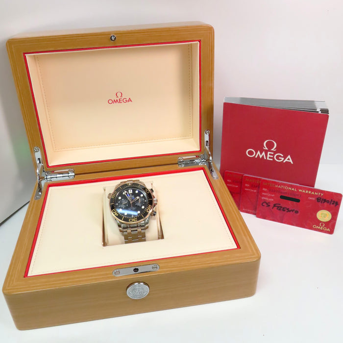 Omega Seamaster Chronograph Black Dial 44mm Automatic Steel 210.20.44.51.01.001