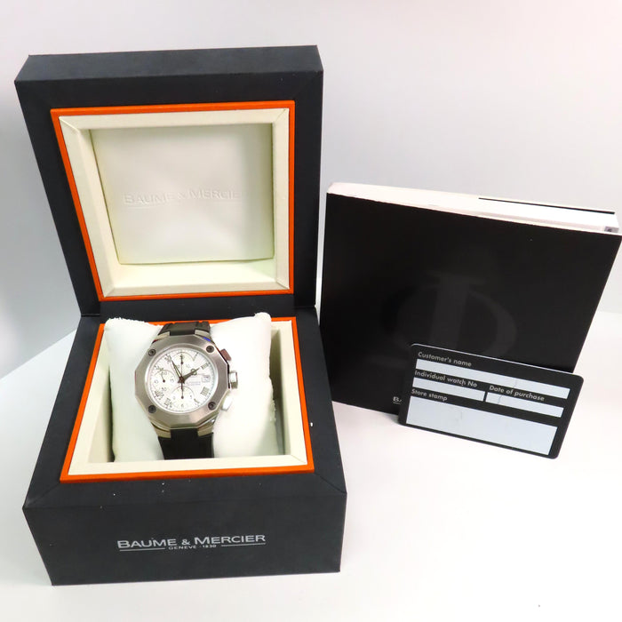 Baume & Mercier Riviera White Dial Chronograph Stainless Steel 65541