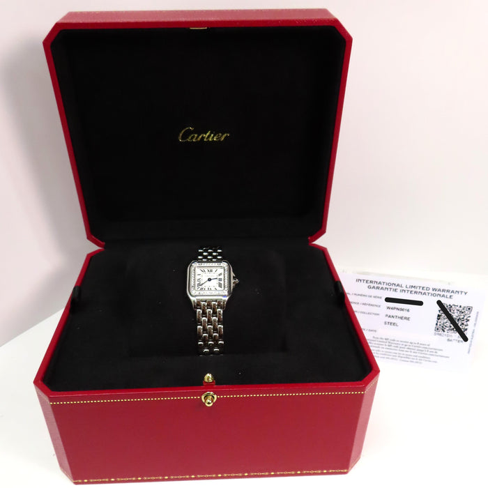 Cartier Panthere Quartz Factory Diamond Bezel Stainless Steel W4PN0016