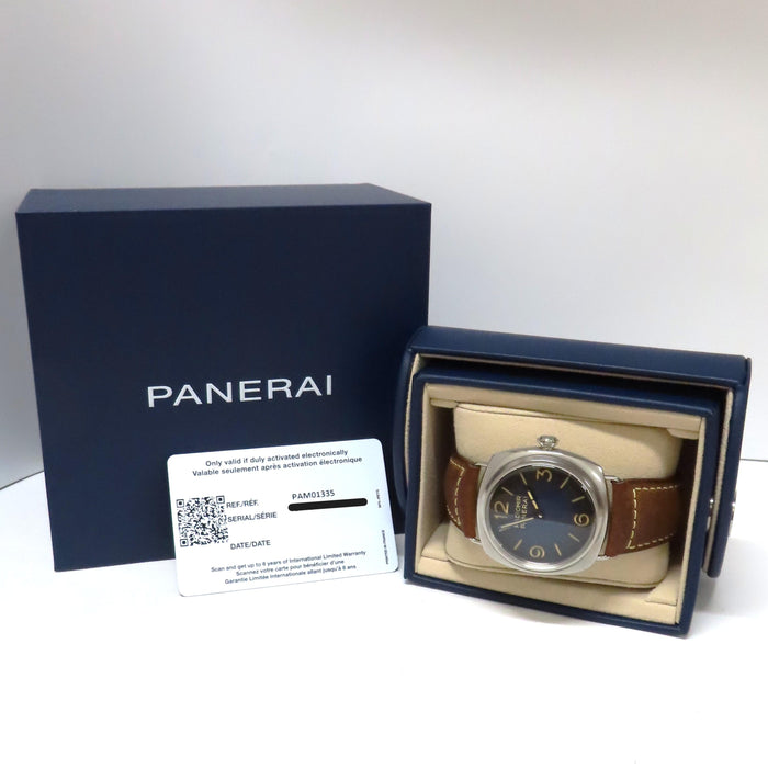 Panerai Radiomir Tre Giorni Blue Dial 45mm Stainless Steel PAM01335