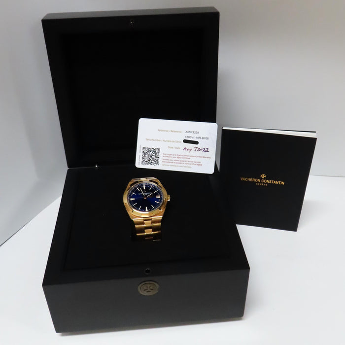 Vacheron Constantin Overseas Solid 18K Rose Gold 41MM Blue Dial 4500V/110R-B705