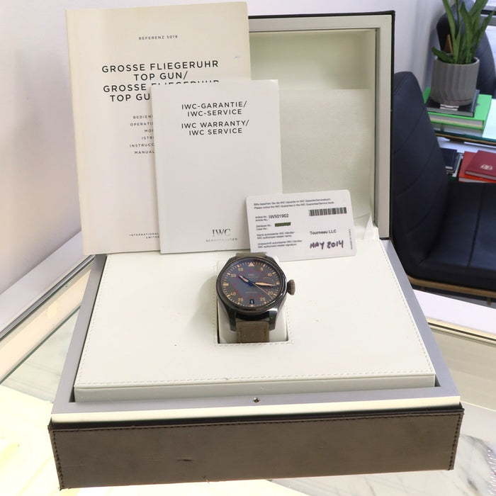 IWC Top Gun Miramar Big Pilot Black Ceramic Grey Dial Automatic IW501902