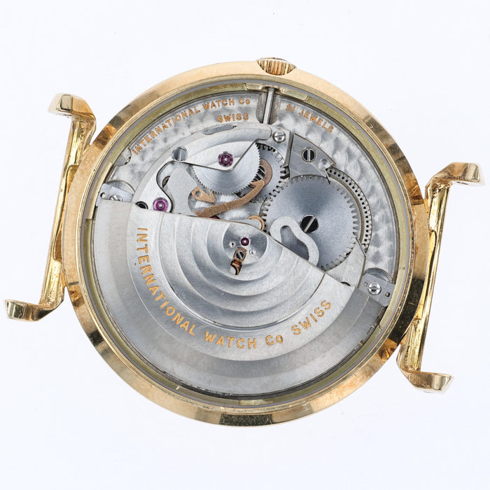 IWC Dress Watch Vintage 18kt Yellow Gold Silver Dial 35MM Cal. 8521